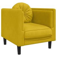 sillon de salon  silla  sillon con cojin terciopelo amarillo