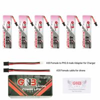 6pcs gaoneng 38v 450mah 80c 1s bateria lihv con enchufe a30 y cable adaptador para emax tinyhawk s betafpv beta75x