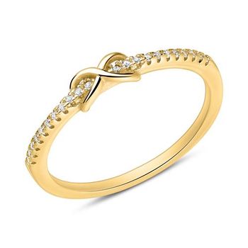 Anillo plata 925 chapado en oro símbolo del infinito