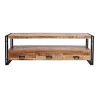 mueble de tv en madera y metal neptuno 160x45x40