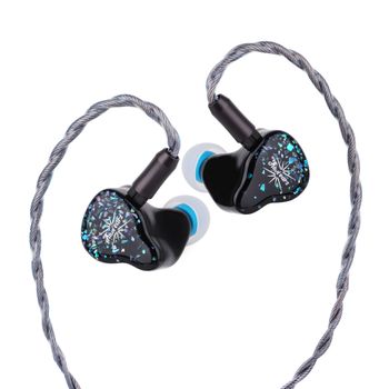Auriculares Intrauditivos Híbridos Linsoul Kiwi Ears Astral 1DD+6BA, Auriculares Profesionales para Audiófilos, Auriculares Intrauditivos con Cable