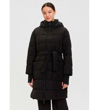 A|X Armani Exchange para mujer. XW000649AF16207UC001 Abrigo con cinturón negro (L), Casual, Poliamida