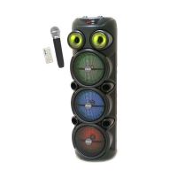 altavoces inovalley karaoke bluetooth 1000w con microfono y luces led