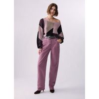 liu jo pantalones pantalones baggy de cintura baja para mujer