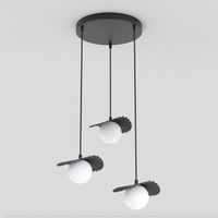 lampara de techo valbona negro 3 luces