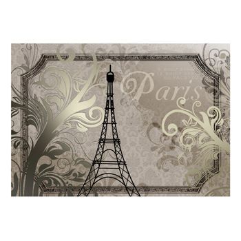 Papel Pintado 3d - Paris Vintage - Oro (300x210 Cm)
