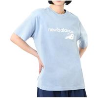 new balance camiseta t-shirt 100 coton bleu para mujer