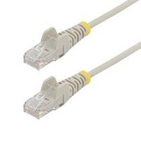 startechcom cable de red ethernet cat6 delgado sin enganches gris de 15m - cable rj45 snagless slim 28awg - alambre de cobre puro - poe 100w - con alivios de tensian - lszh - probado con fluke