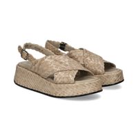 pons quintana sandalias con plataforma mujer - gris talla 37