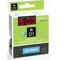 dymo 45807 s0720870 original label tape 19mm x 7m black on red