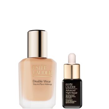 Estee Lauder Double Wear Stay-in-Place Makeup & Advanced Night Repair Serum Bundle (Various Shades) - Bone
