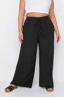 yours pantalones negros en tejido transpirable mujer curvy y tallas grandes yours