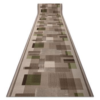 Alfombra De Pasillo Con Refuerzo De Goma Listra Geometrico, Antidesliz 80x630 Cm