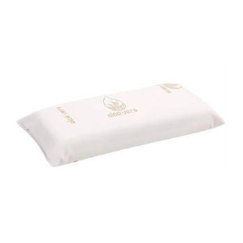 Almohada Viscoelastica Antiácaros y Antibacterias,Tejido Aloe Vera PREMIUM, con núcleo Viscoelástico, Indeformable, Hipoalergénico, Termorregulado, Adaptabilidad al Cuello. Envío desde España.