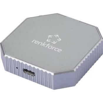 Caja PC Renkforce RF-M2E-200 M.2 Aluminio Gris con superficie magnética