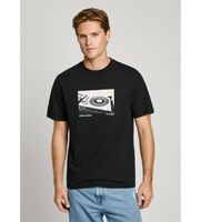 pepe jeans para hombre pm509731 camiseta perry negro l casual algodon manga corta