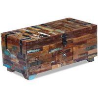 mesa de centro baul de madera maciza reciclada 80x40x35 cm vidaxl