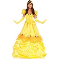 disfraz de bella largo deluxe  mujer