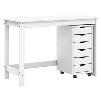 Juego De Escritorio Y Armario Rodante Moss 2 Uds. Blanco Vidaxl