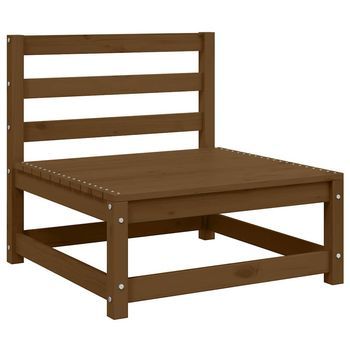 Sofá Central De Madera Maciza De Pino Marrón Miel Vidaxl