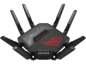 Router - ASUS GT-BE98, WiFi 7, Cuatro bandas, Hasta 25 Gbit/s, MU-MIMO, Negro