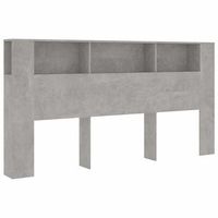 cabecero cama - mueble cabecero gris hormigon 200x185x1045 cm mc4426