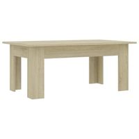 mesa de centromesa auxiliarmesa de cafe madera contrachapada color roble 100x60x42 cm