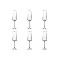 copas de an con borde dorado 210 ml - lote de 6