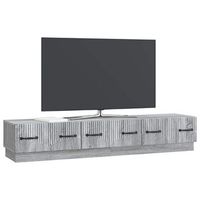 mueble de tv  mueble de salon  gabinete de tv con cajon gris sonoma 147 x 345 x 27 cm