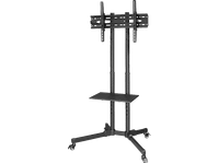 soporte tv - hama 00220874 movil con ruedas pantalla de 81 a 191 cm 32 75 600 x 400 regulable altura negro