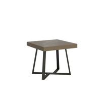 mesa extensible 90x90194 cm zeplir gris paloma patas antracita