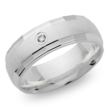 Anillo plata circonita bordes pulidos 6,5 mm