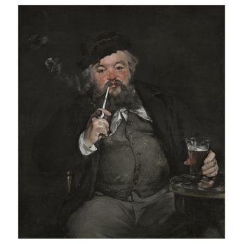 Legendarte - Cuadro Lienzo, Impresión Digital - Le Bon Bock - Edouard Manet - Decoración Pared Cm. 80x90