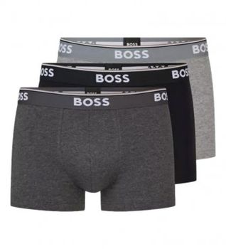 BOSS para hombre. 50475274 Pack de 3 boxers gris, negro (XL), Casual, Algodón