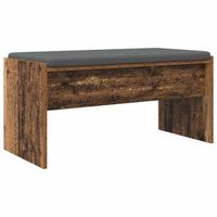 banco de entrada con cojin madera vieja 83 x 38 x 40 cm vidaxl