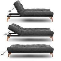 sofa-cama de 3 plazas saki gris oscuro