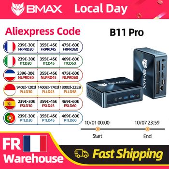 Mini PC Bmax B11 Pro Intel Core Ultra 5 115U 8 Núcleos 10 Hilos 16GB RAM 512GB SSD Windows 11 USB HDMI