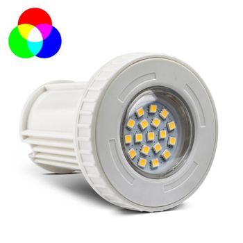 Foco Led Piscina Mini Empotrable Rgb 5w 12v Ac Ip68 Aqualux