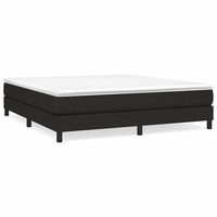 estructura de cama con somier tela negro 160x200 cm vidaxl