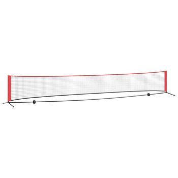 Red De Tenis Manual Negro Y Rojo 595 X 90,5 X 87 Cm Poliéster Vidaxl
