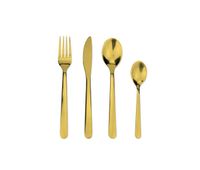 cuberteria alana dorada 16 piezas marca kactus home - conforama
