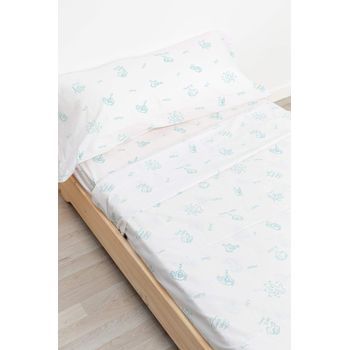 Juego Sábanas Infantil Estampado Hand -  Cama150 (2 Funda Almohada 50x