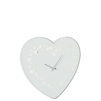 Reloj irregular de cristal blanco 53,5 x 3 x 60,5 cm