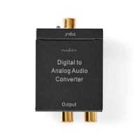 convertidor de audio digital a analogico nedis acon2510bk coaxialtoslink con salida rca y jack auriculares