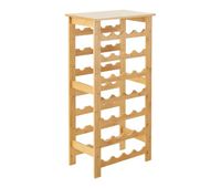 estanteria de vino aanekoski para 28 botellas bambu 94 x 47 x 29 cm natural encasa