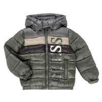 guess abrigo de plumas hooded padded ls puffer wzip para nino