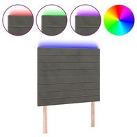 cabecero accesorio para dormir dormitorio mueble led 90 x 5 x 118128 cm tela terciopelo gris oscuro tdl0201003