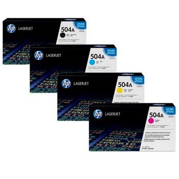 Original Multipack HP Colour LaserJet CP3520 Printer Toner Cartridges (4 Pack) -CE250A