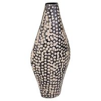 jarron de metal negro 23x07x525