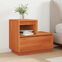 mesita de noche - mueble para dormitorio - madera de ingenieria - marron cera 60x34x51cm